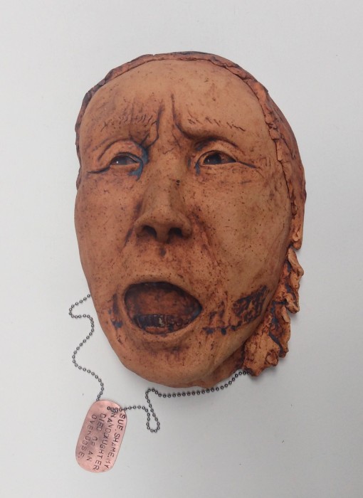 Mental health, Oklahoma, Suicide, Healing, stigma, ceramic relief, head and face sculpture, wall hung, indoor, outdoor